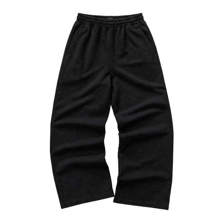 BRSRB LIFEWEAR CORE WIDE-LEG PANTS — BLACK