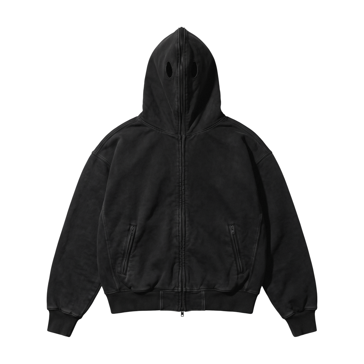 BRSRB LIFEWEAR PHANTOM ZIP HOODIE — BLACK