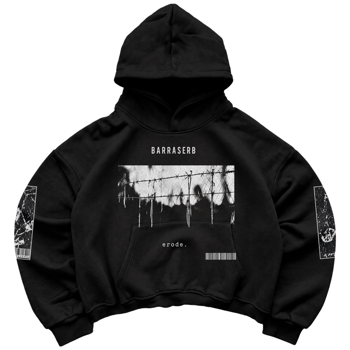 BRSRB ERODE HOODIE — BLACK