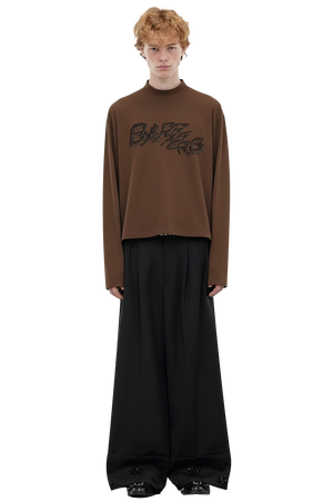 BRSRB Distorted Logo Long Sleeve – Brown