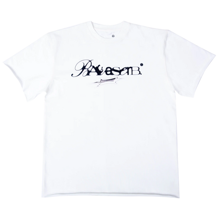 BARAASERB DIRTY WHITE STAR LOGO T-SHIRT