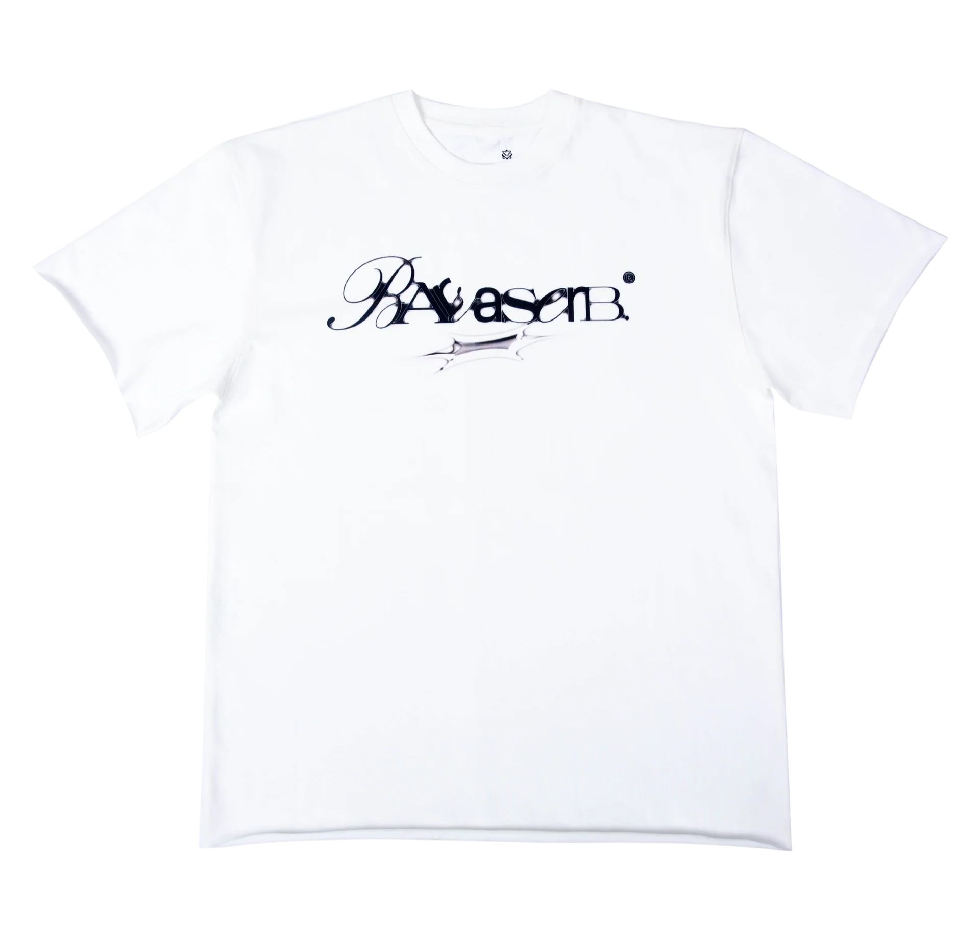 BARAASERB DIRTY WHITE STAR LOGO T-SHIRT