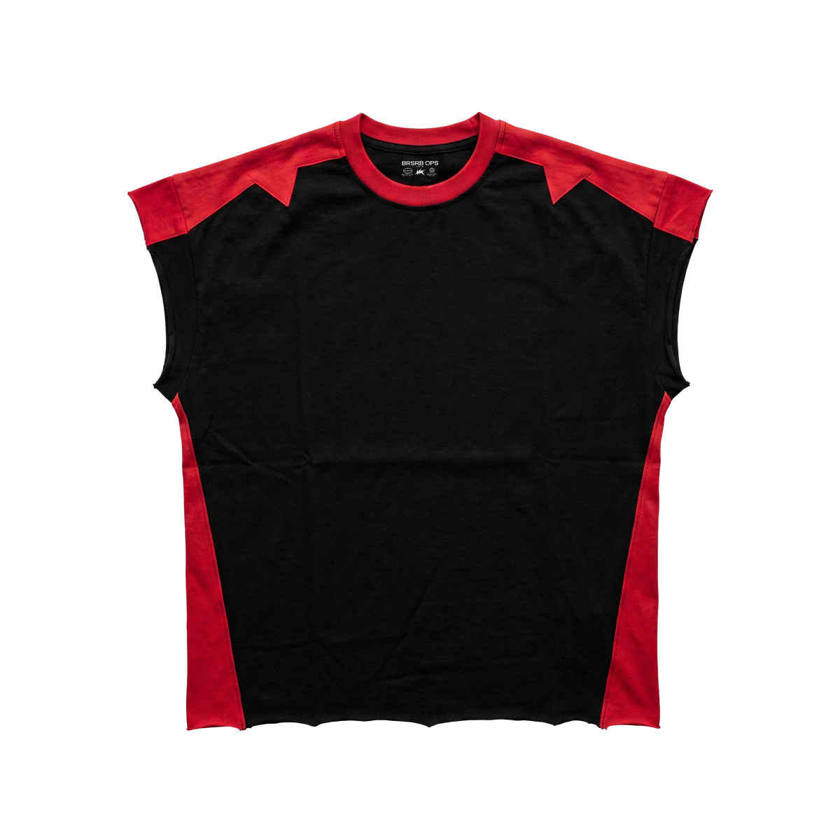 BRSRB Split Tee Black & Red
