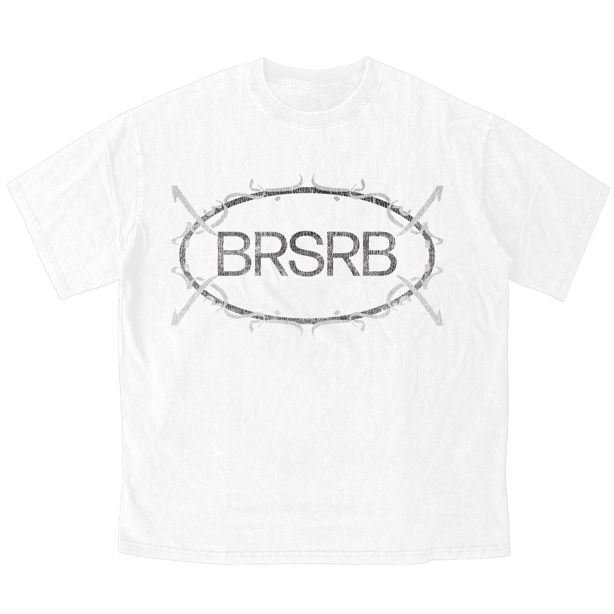 BRSRB WHITE CROPPED T-SHIRT