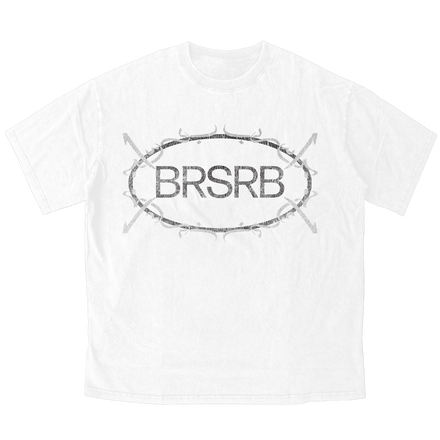 BRSRB WHITE CROPPED T-SHIRT