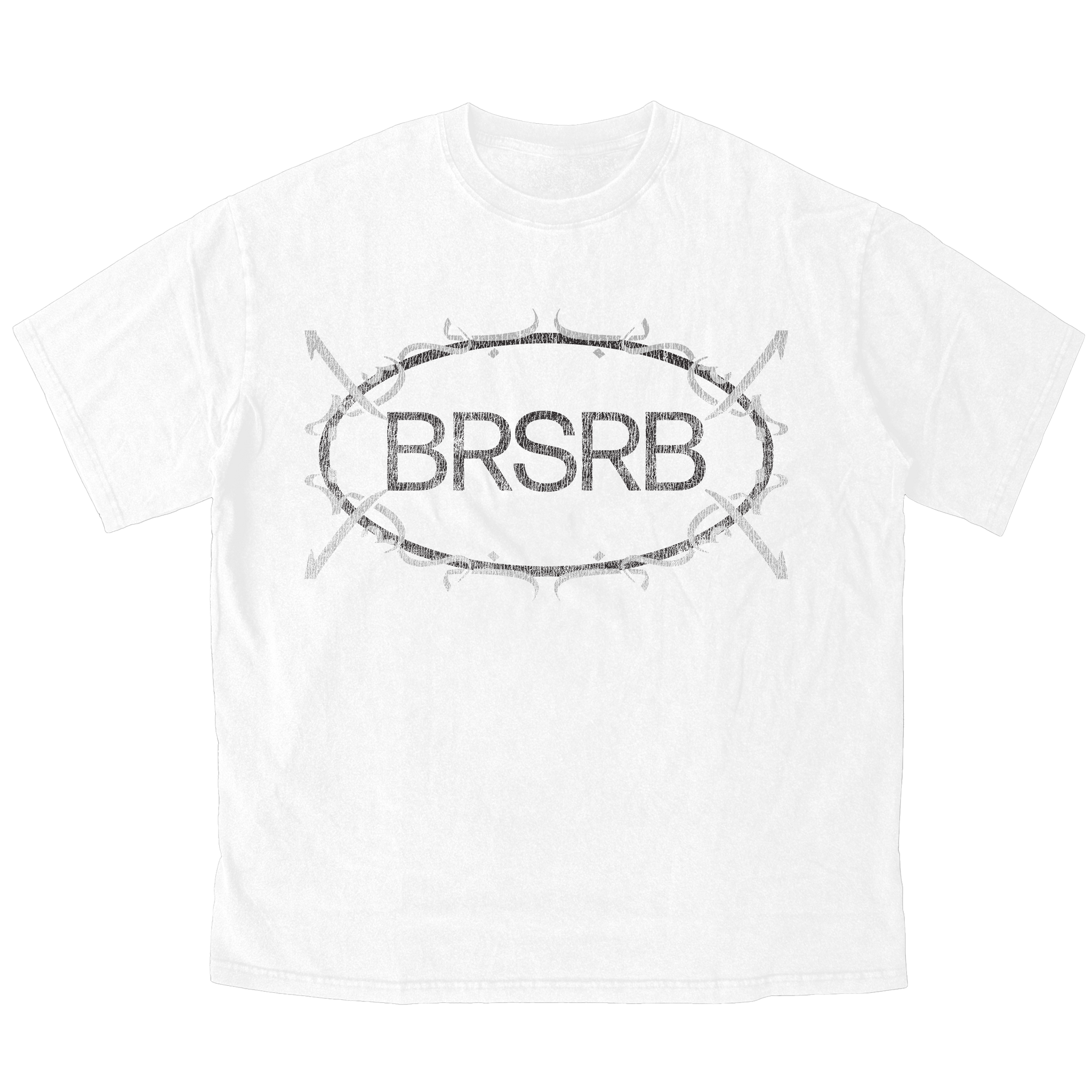 BRSRB WHITE CROPPED T-SHIRT